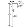 KLUDI Standard Falirúd, csúszkával, króm, 600mm