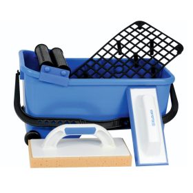   Fugázó szett, 20 l vödör, rács, henger, simító szivacs, fugázó gumi, KUBALA