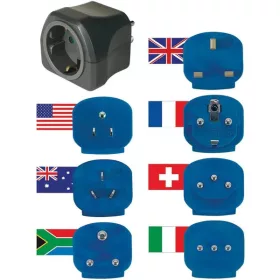 LECTRA Utazóadapter univerzális, többszínű 13A 250V