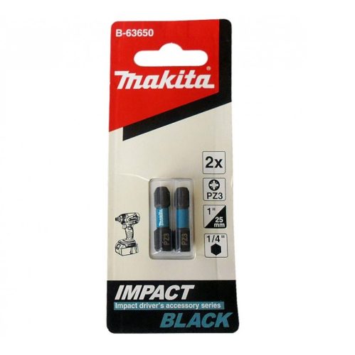 MAKITA Impact Black csavarbehajtó bit  PZ3  25mm  2db/csom