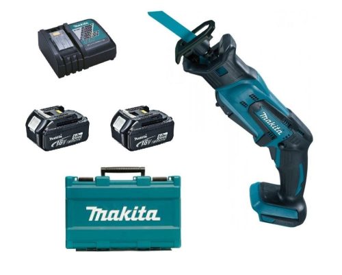 MAKITA DJR183RTE Akkumulátoros kompakt orrfűrész  2*5,0Ah  18V