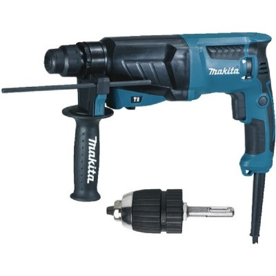 Makita HR2630X7 800W 2,4 J SDS Plus fúró-vésőkalapács + SDS Plus gyorstokmány