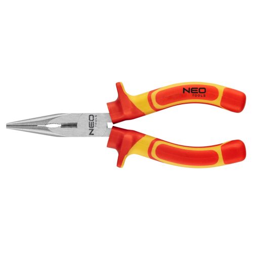 Neo Tools Hosszúcsőrű fogó 1000V, szigetelt, 160mm (6"), CrV, polírozott