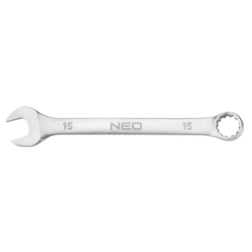 Neo Tools Csillag-villáskulcs 15 x 190mm, CrV, DIN3113