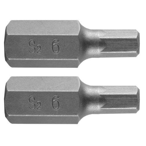 Neo Tools Imbusz bit, 3/8", 6x30mm, S2, 2db