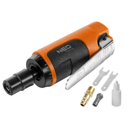 Neo Tools Pneumatikus egyenes csiszoló 1/4" 1/8", 6mm/3mm, 25 000 rpm