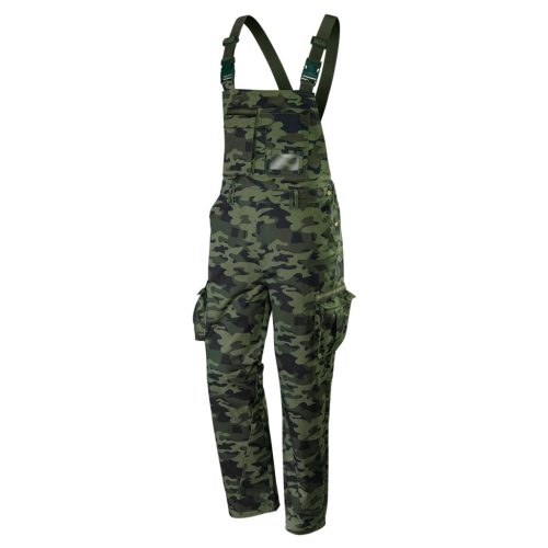 Neo Tools Kantáros, terepmintás Munkásnadrág, CAMO, 60% pamut, 40% polyester, 255 g/m2, S