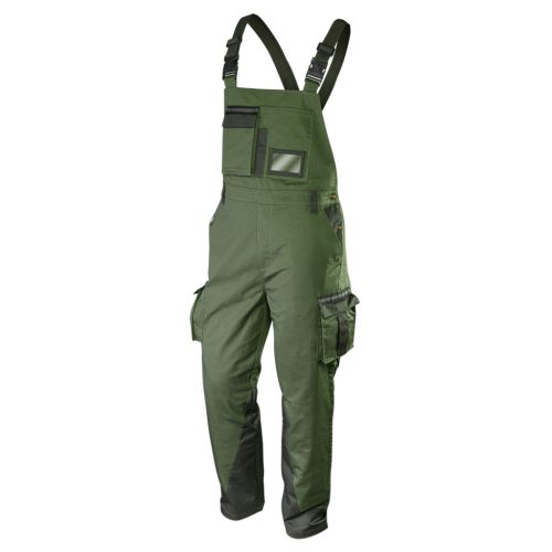 Neo Tools Kantáros munkanadrág olíva, 60% pamut, 40% polyester, 255 g/m2, S