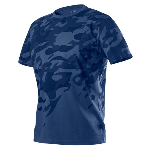 Neo Tools Munkavédelmi póló, CAMO Navy, tengerészkék, terepmintás, 100% pamut, XL