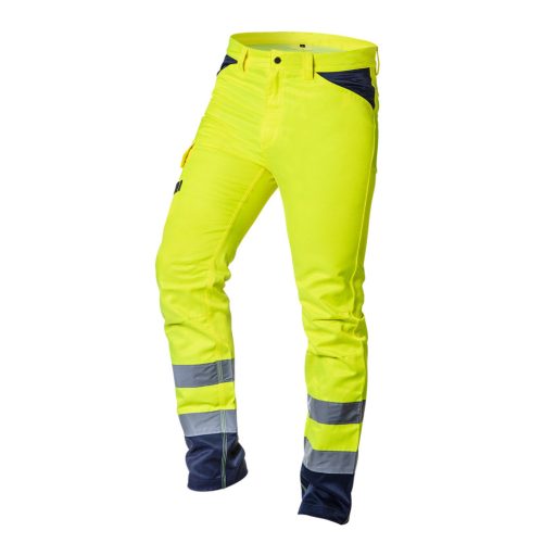 Neo Tools Láthatósági Munkásnadrág, VISIBILITY, 60% pamut, 40% polyester, 260 gsm, citromsárga, M