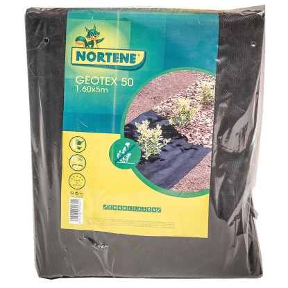 NORTENE Geotex 50g/m2 geotextília, hajtogatott  fekete  1,6*5m