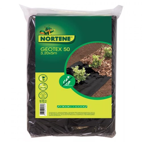 NORTENE Geotex 50g/m2 geotextília, hajtogatott  fekete  3,2*5m