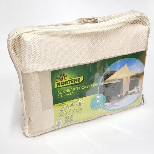 NORTENE Sun-Net Kit Polyester napvitorla  bézs  3,6*3,6*3,6m