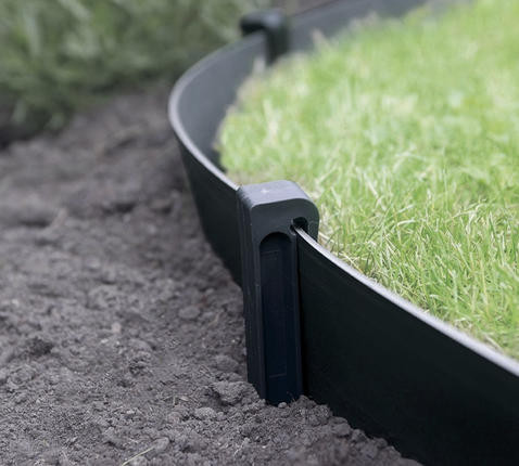 NORTENE Etik fix leszúró bordura ágyásszegély rögzítéséhez - fekete  10db/csom