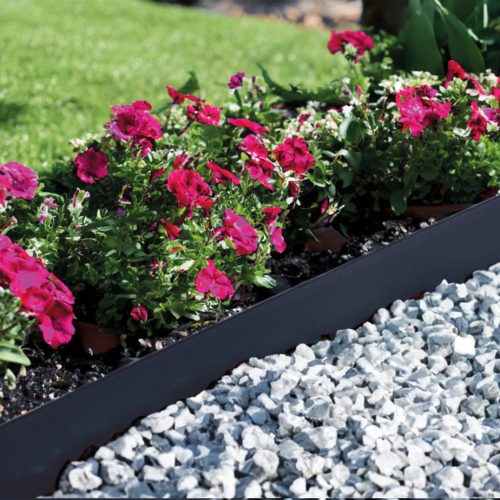 NORTENE Easy Bordura extra tartós acél ágyásszegély  1,06*0,18m  antracit