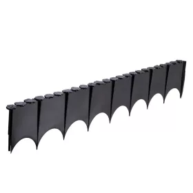  NORTENE DECO BARRIER - Leszúrható ágyásszegély dekoratív, köves stílusú szegélyszéllel, 77 x 12,5