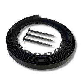   NORTENE Flexible Edge rugalmas, műanyag gyepszegély szett, leszúró tüskével  4cm*10m, fekete