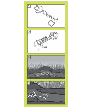NORTENE Mole Trap pocok és vakondcsapda szett  4,5*15cm  acél  2db/szett