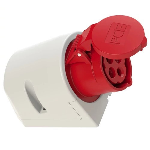 PCE Ipari dugalj falra szerelhető 3P+E 32A 400V (50+60Hz) IP44 - piros