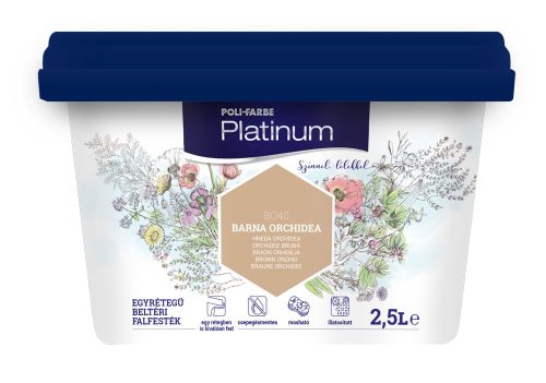 POLI-FARBE Platinum beltéri falfesték Barna orchidea BO40   2,5l