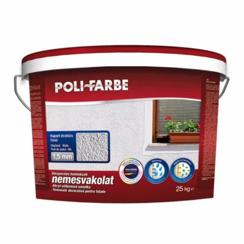 POLI-FARBE PC diszperziós nemesvakolat 1,5mm kapart      25kg