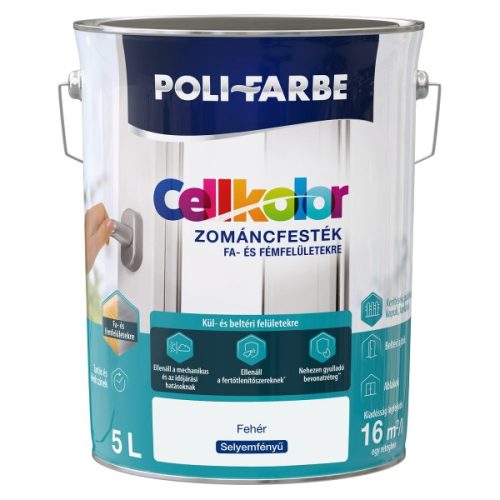 POLI-FARBE Cellkolor Selyemfényű zománcfesték    fehér  2,5l