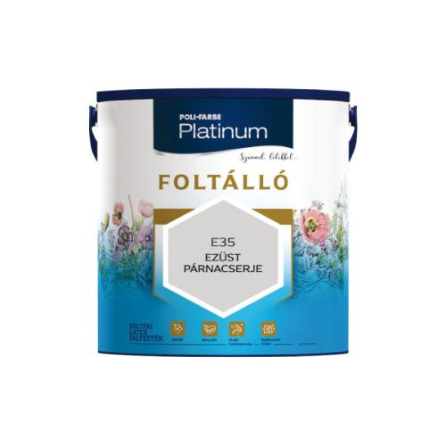 POLI-FARBE Platinum Foltálló beltéri falfesték Ezüst párnacserje E35    2,5l