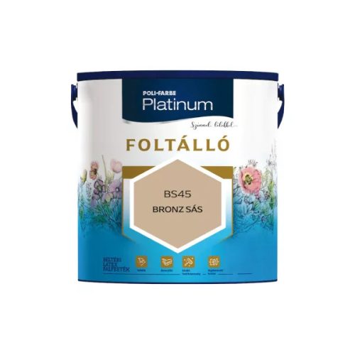 POLI-FARBE Platinum Foltálló beltéri falfesték Bronz sás BS45    5l