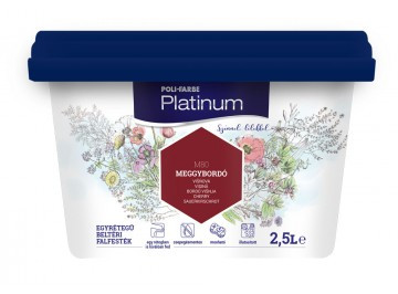 POLI-FARBE Platinum beltéri falfesték Meggybordó M80   2,5l