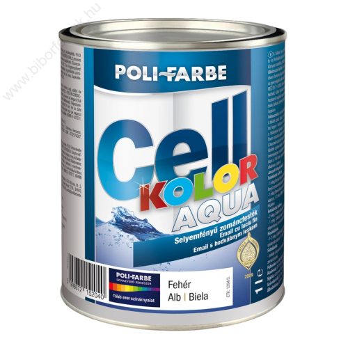 POLI-FARBE Cellkolor Aqua selyemfényű zománcfesték fehér   1l