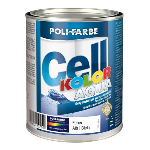POLI-FARBE Cellkolor Aqua selyemfényű zománcfesték D bázis  0,75l