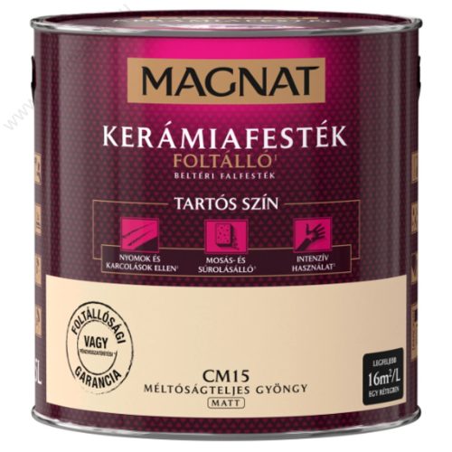 POLI-FARBE Magnat Kerámiafesték, beltéri   Méltóságteljes gyöngy CM15   2,5l