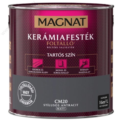 POLI-FARBE Magnat Kerámiafesték, beltéri   Stílusos antracit CM20   2,5l