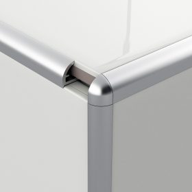   3-pontos végzáró ezüst elox. 8mm-es íves élvédőhöz   2db/csomag