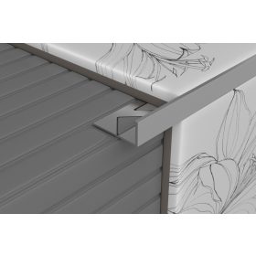   Szögletes élvédő alu 8mmx2,5m eloxált ezüst - Profilplast