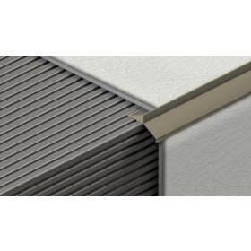 Vízvető teraszprofil alu 10mm/2,5m  eloxált matt bronz