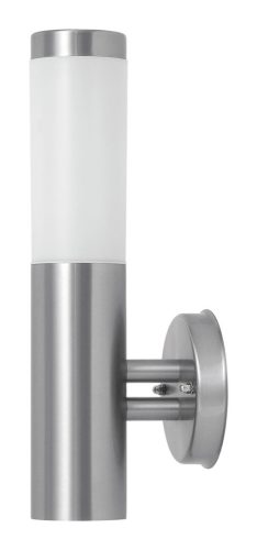 Inox torch, Kültéri lámpatestek falikar, felfele (rozsdamentes acél/ fehér) E27 1×60W - Rábalux