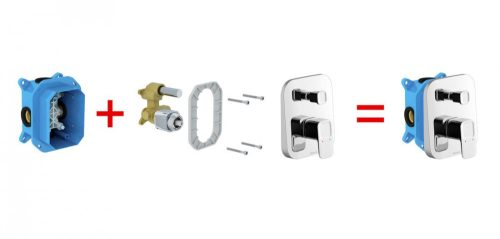 Ravak 10° TD 065 Falba süllyesztett csaptelep váltóval R-boxhoz10°