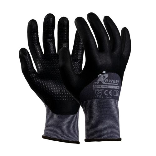 REWEAR D004 PVC nitrilmártott kesztyű, méret: 9