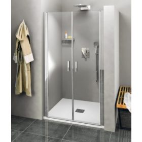   SAPHO Polysan Zoom Line duplaszárnyas nyílóajtó, 800mm, transzparent üveg - króm