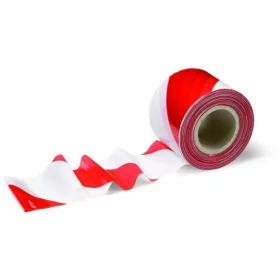   SCHULLER Street Tape 80mm*500m jelölő- és korlátszalag, LDPE - piros/fehér