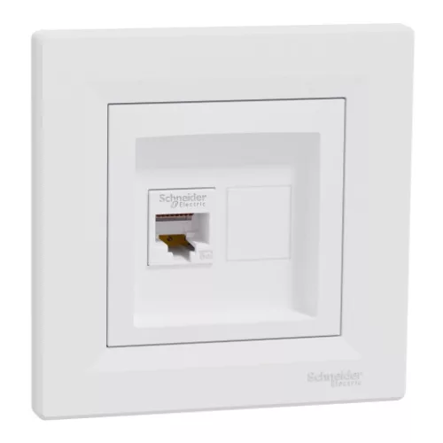 SCHNEIDER Asfora 4300121 adatcsatlakozó dugalj UTP RJ45 8(8) Cat5e süllyesztett fehér