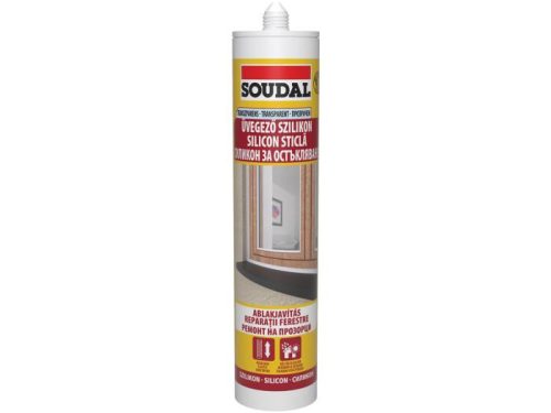 SOUDAL Üvegező szilikon, ecetsavas  280ml  transzparens