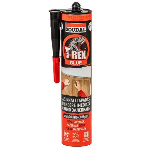 SOUDAL T-REX Azonnali rögzítő szerelőragasztó -piros 380g