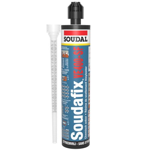 SOUDAL Soudafix VE400 -SF vinilészter bázisú, 2K vegyidübel -10°  280ml