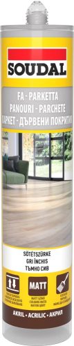 SOUDAL Parkettatömítő akril  280ml - sötétszürke
