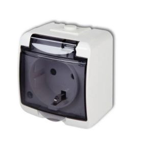   GAO Aquastar földelt aljzat takarófedéllel 1 részes  IP44   22111