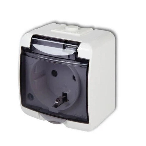 GAO Aquastar földelt aljzat takarófedéllel 1 részes  IP44   22111