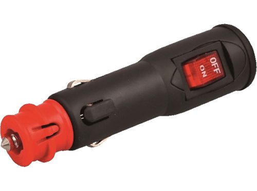 SAL Szivargyújtó lengődugó 8A biztosítékkal, kapcsolós   91998