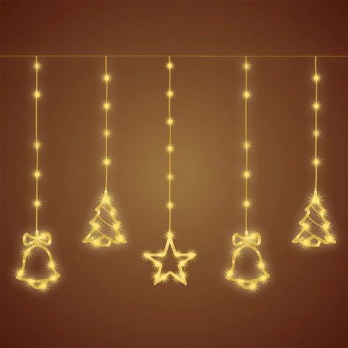 SOMOGYI Micro LED-es, figurás fényfüggöny, HARANG figura, melegfehér LED